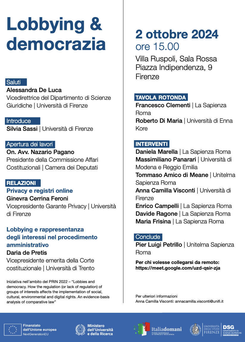 Lobbying e Democrazia